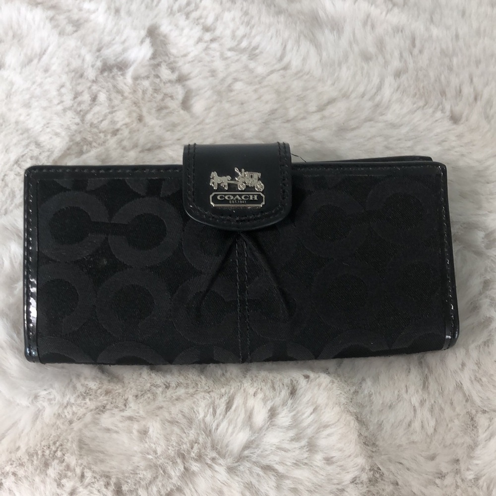 Coach signature black wallet